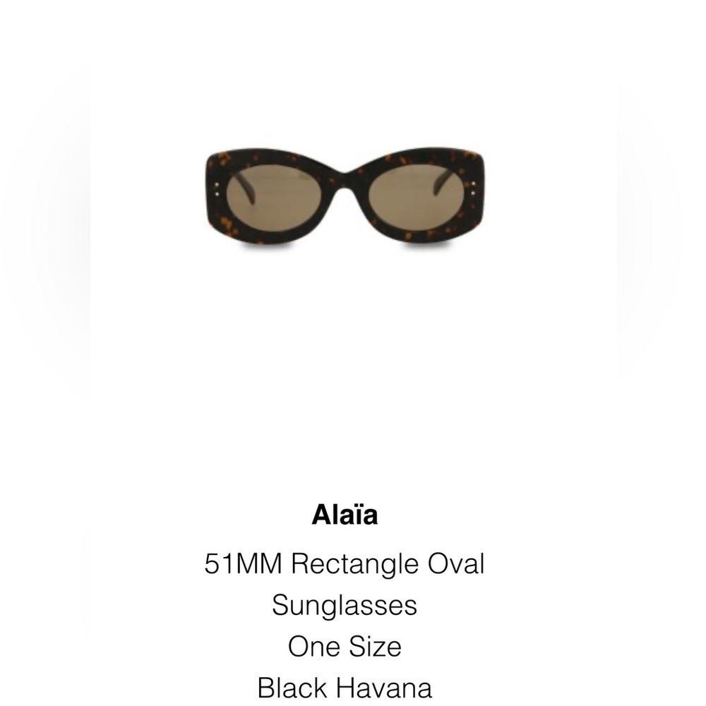 Alaia Oval Sunglasses NWT